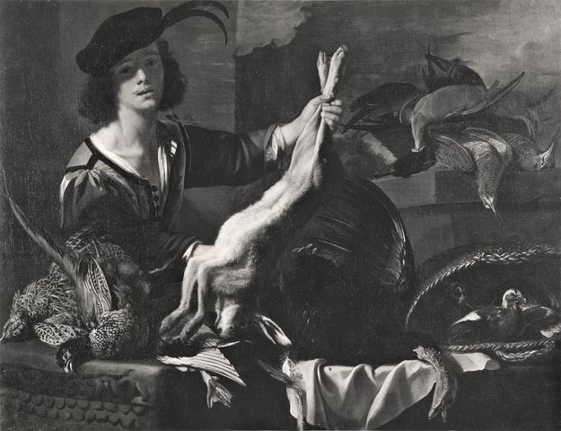 Vasari — Cittadini Pier Francesco - sec. XVII - Natura morta con selvaggina e figura maschile — insieme